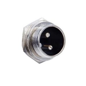 Ficha metalica HF microswitch macho chasis 2 Pts.
