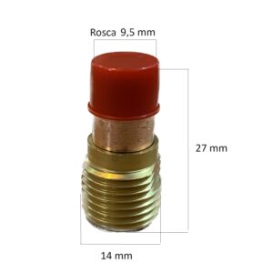 Difusor Gas Lens Tig Rojo TRWP17/18/26 Stubby